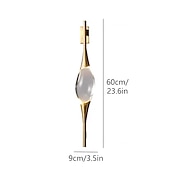 cheap Crystal Wall Lights-Crystal Wall Light Indoor Liner Design 60cm Minimalist Design Wall Sconce, Clear Glass Lampshade Wall Lamp,Decorative Wall Light for Bedroom Living Room Background Wall Lights 110-240V