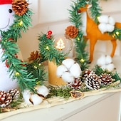 abordables Alimentación por batería-guirnalda navideña con luces decoraciones navideñas para exteriores luces navideñas con pilas