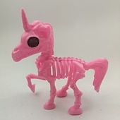 economico Decorazioni Appese e da Tavolo per Halloween-decorazione di Halloween scheletro di unicorno ossa di plastica con scheletro prop scena spettrale interna / esterna bomboniere