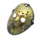 olcso Maszkok-Jason Vorhees Jason Voorhees Maszk Halloween-kellékek Felnőttek Férfi Női Vicces Ijesztő jelmez Mindszentek napja Farsang Könnyű farsangi jelmez