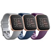 preiswerte Fitbit-Uhrenarmbänder-Smartwatch-Band Kompatibel mit Fitbit Versa 2 / Versa Lite / Versa SE / Versa Silikon Smartwatch Gurt Frauen Männer Sportarmband Ersatz Armband