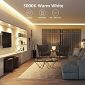 זול תקע רצועת אורות-5 מטר 2x5M סרטי תאורת LED גמישים ערכות תאורה 300-600 נוריות 2,835 SMD 8 מ&quot;מ 1 תושבת הרכבה 1set לבן חם סגול רצועת אורות LED חג ליל כל הקדושים נדבק לבד 12 V