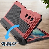 Χαμηλού Κόστους Samsung Θήκη-Θήκη τηλεφώνου για Samsung Galaxy Z Fold 5 Έντονης Χρήσης Στηρίγματα Αντι-πτώσης Πανοπλία Μέταλλο Σιλικόνη