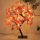 economico Striscie luci USB-Lampada Albero Di Halloween Lampada Foglia D&#039;acero Lampada Da Tavolo Decorativa Di Halloween Alimentatore Usb