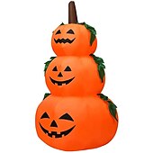 cheap Hallowen Prop Lighting-Halloween Decorations 6Ft Inflatable LED 3 Pumpkins Stack Light, Jack O Lantern Blow Up 3 Pumpkins, Outdoor Indoor Halloween Decorations