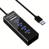 זול רכזות USB-usb 3.0 hub atolla 4 יציאות סופר מהיר usb עבור מחשבים ניידים macbook surface pro ps4/5 כונני הבזק כוננים קשיחים