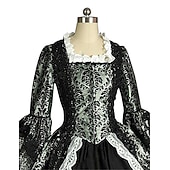 economico Vestiti-Rococò Vittoriano Abito da cocktail Lunghezza al pavimento Vestito Costume da festa Mascherata Manica del polsino svasato Taglie Forti Abito da ballo Costume Per donna Reale Carnevale Mascherata