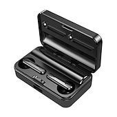 お買い得  ワイヤレスヘッドホン-TWSワイヤレスBluetoothヘッドセット CVC8.0ノイズリダクションBluetoothイヤフォン LEDディスプレイ 指紋タッチワイヤレスイヤフォン 防水デュアルヘッドフォン パワーバンク充電ケース付き