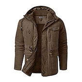 economico Piumini-Per uomo Giacca trapuntata Vello All&#039;aperto Tenere al caldo Giacca invernale Cappotto Campeggio / Escursionismo / Speleologia Grigio scuro Nero Blu Marrone Verde