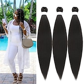 cheap Crochet Hair-Ginger Golden Ombre Braiding Hair Pre Stretched Kanekalon Braiding Hair Box Braids Human Hair Extensions 26 inch