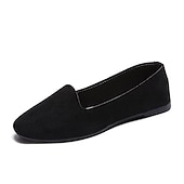 economico Ballerine da donna-Per donna Ballerine Ballerine Taglie forti Scarpe morbide Marcia Tinta unica Piatto Punta tonda Informale Comoda minimalismo PU Vinaccia Nero Rosso