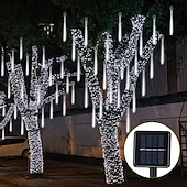 お買い得  ソーラーストリングライト-3M ストリングライト クリスマス流星群ライト LED 2835 SMD 1セット 温白色 ホワイト ブルー 流星群ライト ソーラー駆動 屋外 ホリデー 12 V