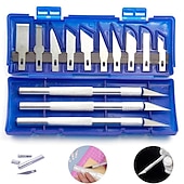 cheap Hand Tools-13Pcs Carving Knife Craft Sculpture Paper Cutting Blade Precision Engraving Cutter Non-Slip Hand Tool DIY Art Hobby Repair Set