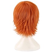 abordables Pelucas de personajes de películas-Muñeca Asesina Peluca Corto Capa Naranja Cosplay Halloween