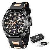 cheap Quartz Watches-LIGE Mens Watch Quartz Watches for Men Steel Band Men&#039;s Analog Quartz Multifunctional Sports Wristwatch Men Date Business Casual Waterproof Quartz Watch