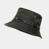 preiswerte Herrenhüte-Herren Sonnenhut Angelhut Unisex Boonie Hut Wanderhut schwarz Wein Polyester Reise Strand Outdoor Urlaub schlicht UV Sonnenschutz Sonnencreme faltbar