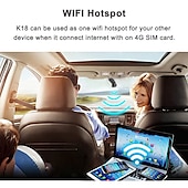 abordables DVR pour voiture-k18 4g wifi car dash cam dvr with 2.0 lcd screen gps camera recorder 1080p dual lens avant et arrière wdr with gps dash cam