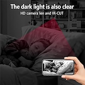 お買い得  屋内IPネットワークカメラ-ミニスパイ隠しカメラ HD 480p Wi-Fi セキュリティカメラ ワイヤレス ナニーカメラ モーション検知 ナイトビジョン 電話アプリ付き 自宅 オフィス 屋内 ビデオ監視