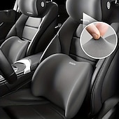 cheap Car Headrests&amp;Waist Cushions-Car Seat Headrest Back Support Pad Soft Memory Cotton Neck Pillow Car Interior Accessories Universal Lumbar Cushion