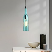 economico Luci Isola cucina-lampada a sospensione a led per bottiglia di vetro, lampada a sospensione in vetro per bottiglia di birra, lampada a sospensione vintage per bar, lampada a sospensione retrò industriale per bar,