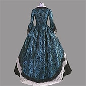 economico Vestiti-Rococò Vittoriano Abito da cocktail Lunghezza al pavimento Vestito Costume da festa Mascherata Manica del polsino svasato Taglie Forti Abito da ballo Costume Per donna Reale Carnevale Mascherata