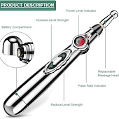 cheap Personal Protection-Acupuncture Pen 5 in 1 Electronic Acupuncture Pen Meridian Energy Pulse Massage PenMulti-Function Massage Pen Tools for Massage Energy Therapy Pain Relief1 x AA Battery (Not Included)