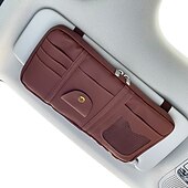 halpa Järjestelyratkaisut-auton aurinkosuojan järjestäjä, autotarvikkeiden asiakirjapidike, autojen sisustustarvikkeiden taskujärjestäjä - auton kuorma-auton maastoautojen rekisteröinti &amp; vakuutussäilytyspussin pidike, jossa