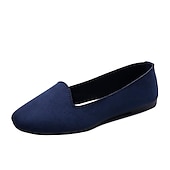 economico Ballerine da donna-Per donna Ballerine Ballerine Taglie forti Scarpe morbide Marcia Tinta unica Piatto Punta tonda Informale Comoda minimalismo PU Vinaccia Nero Rosso