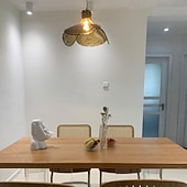 economico Luci Isola cucina-lampada a sospensione a led design floreale in vetro paralume ambra e12/e14 lampada a sospensione per interni loft lampada a sospensione a soffitto regolabile in altezza camera da letto bar