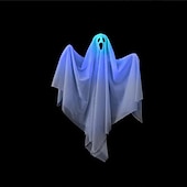 tanie Oświetlenie rekwizytów na Halloween-świecące duch dekoracje na halloween na zewnątrz led wiszące duch dla drzew upiorny oświetlony duch wodoodporne wiszące wystrój halloween ozdoby choinkowe do domu patio stoczni trawnik drzewo