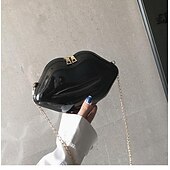 economico Borse a Tracolla-Per donna Borsa a tracolla Tracolla Sacchetto del telefono mobile pelle sintetica Feste San Valentino Per eventi Cerniera Leggero Tinta unica Argento Nero Bianco