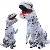 お買い得  カップルのハロウィンコスチューム-恐竜 カーニバルコスチューム コスプレ衣装 面白いコスチューム インフレータブルコスチューム 子供用 成人 フリーサイズ 面白いコスチューム ハロウィーン カーニバル マスカレード 簡単なカーニバルコスチューム