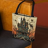 cheap Graphic Print Bags-Women&#039;s Tote Shoulder Bag Canvas Tote Bag Polyester Shopping Daily Print Large Capacity Foldable Lightweight 3D Rainbow