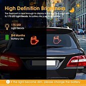 economico Luci notturne e decorative-luce del gesto del dito medio con il dito medio remoto accessori per autocarri leggeri accessori per auto divertenti regalo per auto ideale