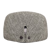 olcso Férfi kalapok-Férfi Vadászsapka Fekete Barna Pamut és vászon Utcai sikk Stílusos 1920-as évek divatja Szabadtéri Napi Alkalmi Sima Meleg