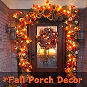 cheap USB String Lights-Red Maple Leaf USB String Lights Halloween Thanksgiving and Fall Decorations for Home Party and  Autumn Atmosphere Decoration