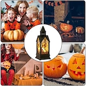 お買い得  ハロウィンの小道具の照明-ハロウィン装飾テーブルランプ城ライトledキャンドルランプハロウィンランプ屋内テーブルパーティー不気味な装飾