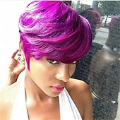 economico Parrucche trendy sintetiche-parrucche corte pixie cut con frangia bionda mista marrone parrucche sintetiche miste marroni per le donne nere parrucche corte pixie per le donne parrucche del partito di cosplay di halloween