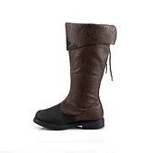 economico Stivali da uomo-stivali da uomo stivali da cowboy retrò stivali rinascimentali casual outdoor daily pu traspirante confortevole antiscivolo con lacci corteccia marrone nero autunno inverno