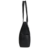 お買い得  ハンドバッグ＆トートバッグ-女性用大型ブラックフェイクレザートートバッグ - 仕事、旅行、日常使いに最適なスタイリッシュなショルダーハンドバッグ