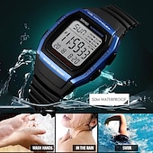 abordables Relojes digitales-Relojes Deportivos Digitales Impermeables para Hombre Reloj Militar de Cuarzo para Hombre Reloj de Pulsera Masculino