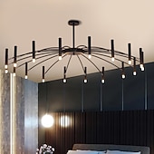 Недорогие Люстры-спутники-sputnik люстра металлическая люстра 3 цвета свет 12/15/18/24 голова люстра черного цвета для спальни,гостиной,столовой 85-265v