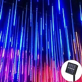 お買い得  ソーラーストリングライト-3M ストリングライト クリスマス流星群ライト LED 2835 SMD 1セット 温白色 ホワイト ブルー 流星群ライト ソーラー駆動 屋外 ホリデー 12 V