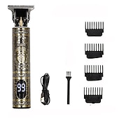 cheap Shaving &amp; Hair Removal-USB Rechargeable Hair Clippers and Beard Trimmer for Men - Precise T-Blade Trimmer with LCD Screen - Grooming Kit for Men