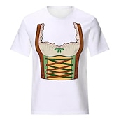 baratos Vestuário Gráfico-Japonesa/Curta Anime 3D Bávaro Estilo de rua Camiseta Arte Gráfica para Mulheres Adulto Impressão 3D  para Cerveja Oktoberfest Baile de Máscaras Casual / Diário