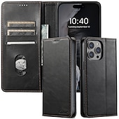 お買い得  iPhone用ケース-iPhone 16、iPhone 15 Pro Max Plus、iPhone 15 Pro Max、14 Plus、13、12、11 Pro Max用の電話ケース、フリップカバー、マグネティックジッパーフルボディ保護TPU PUレザー