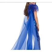 preiswerte Kleider für die Blumenmädchen-Jumpsuits Bodenkurzlänge Blumenmädchen Kleid Federkleid Modenschau  Auftritte Junior Süßes Abschlussballkleid Organza mit Federn  Fell Funkel  Glänzen Disco Fit 3-16 Jahre Kleid zum Beeindrucken