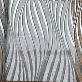 abordables Papiers peints-papiers peints cool papier peint texturé peinture murale 3d bande verticale non auto-adhésif pour la décoration de la maison papier peint imperméable 950x53cm/374&quot;x20.87&quot; gris or jaune