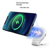 economico elettrodomestici-Stazione di ricarica 3 in 1 per caricabatterie wireless da viaggio Apple per caricabatterie MagSafe compatibile con un&#039;ampia gamma di dispositivi per Apple Watch/iWatch/Airpods/per iPhone 14 13 12