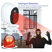 abordables Caméras IP d&#039;intérieur-batterie intégrée hd 1080p wifi caméra ip caméra de surveillance à domicile sans fil caméra étanche extérieure vision nocturne infrarouge suivi intelligent caméra de vidéosurveillance audio